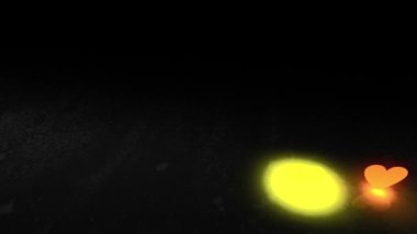 ortaya çıkan renkli kalpler ile klip aşk