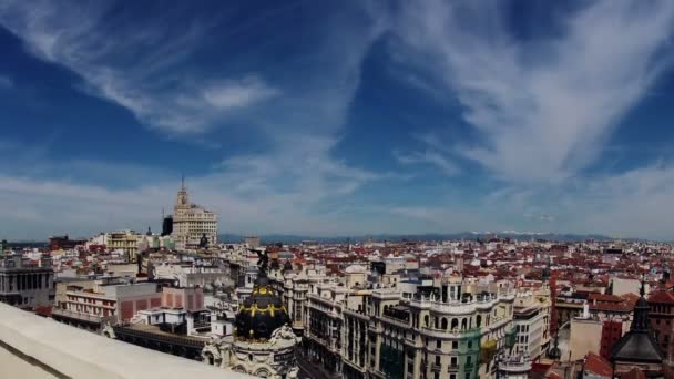 Мадрид. Вид сверху. Timelapse — стоковое видео