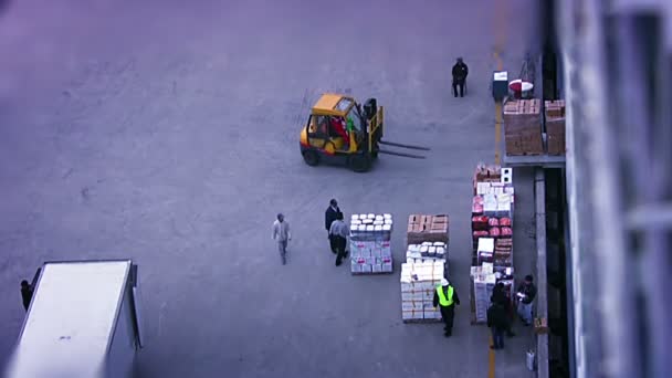 A carregar um navio no porto. TImelapse — Vídeo de Stock