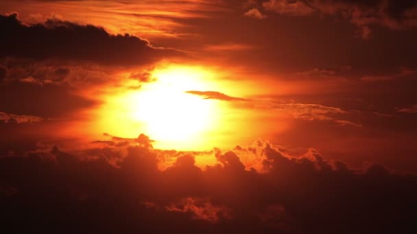 Nubes y sol. Cronograma — Vídeo de stock