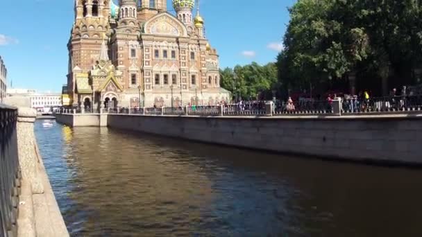 Санкт-Петербург. Церковь Спасителя на Крови. Timelapse — стоковое видео