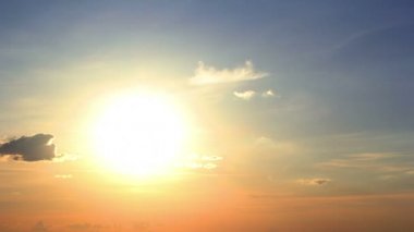yaz günbatımı. Timelapse