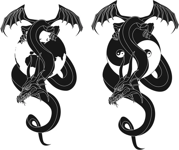Dragon kabile - yin ve yang - dünya