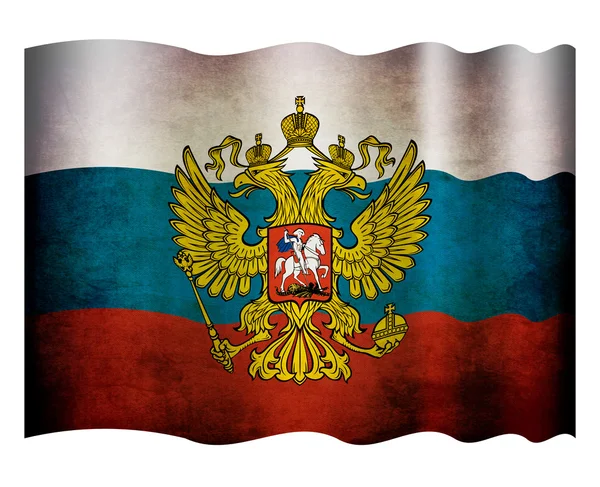 Ruská vlajka vlnění — Stock fotografie