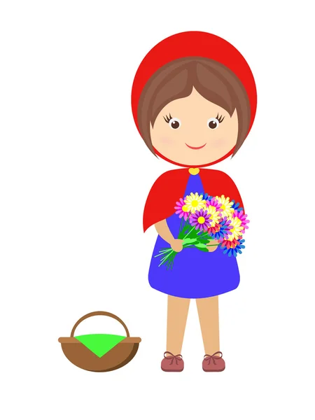 Little Red Riding Hood cartoon illustration — Stock Photo, Image