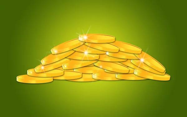 parlak altın sikke yığını