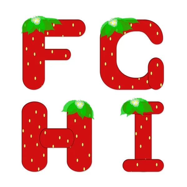 çilek harfler alfabedeki çizimi