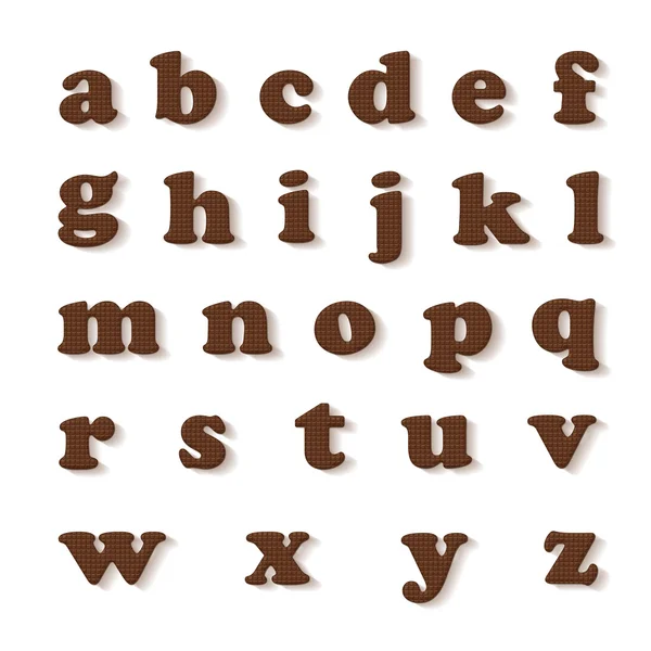 Schokoladenbuchstaben Stockbild