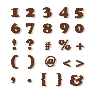 çikolata sayılar ve semboller