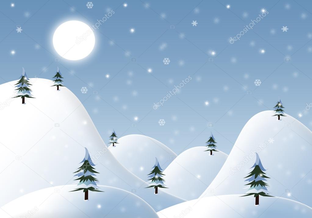 Cartoon winter background