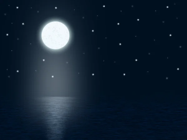 Malam cahaya bulan — Stok Foto