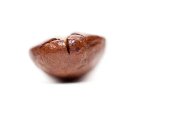 Kahve çekirdeğine yakın çekim.