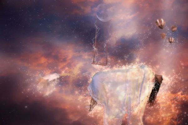 Uyuyan kadın güzel bir rüya