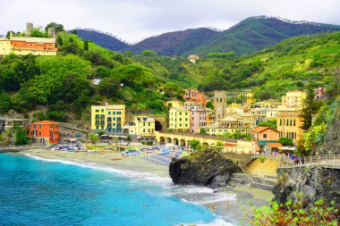 Monterosso 'da kumsal Cinque Terre, İtalya