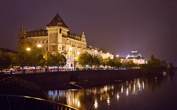 Ночь в Праге — стоковое фото