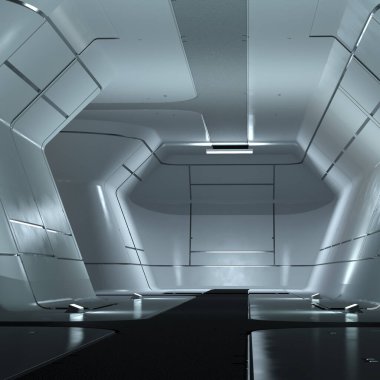 uzay gemisi veya uzay istasyonunda koridor