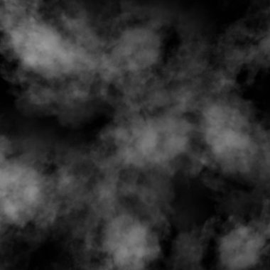 Siyah arkaplanda beyaz duman veya sis