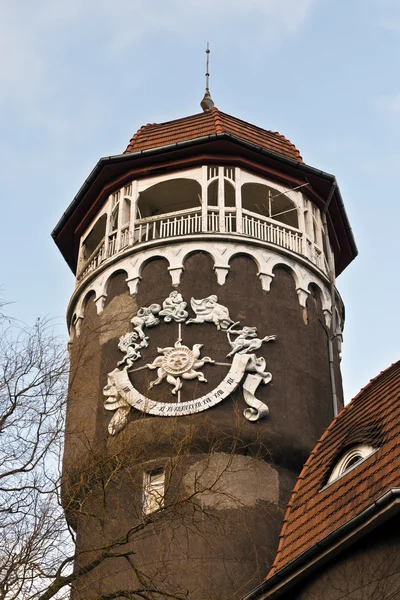 Водонапорная башня - символ города Светлогорска (до 1946 года Раушен). Калининградская область, Россия — стоковое фото