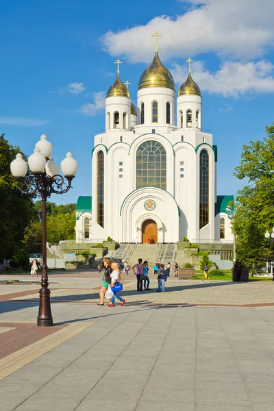 Собор Христа Спасителя - главный православный храм города. Калининград (до Кенигсберга), Россия — стоковое фото