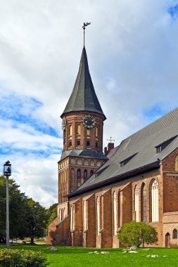 Koenigsberg Katedrali - 14 yüzyıl Gotik Tapınağı. sembol Kaliningrad (kadar 1946 Königsberg'de), Rusya Federasyonu
