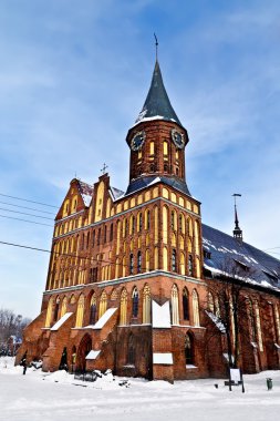 Koenigsberg Katedrali - 14 yüzyıl Gotik Tapınağı. sembol Kaliningrad (kadar 1946 Königsberg'de), Rusya Federasyonu