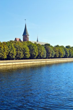 Koenigsberg Katedrali - 14 yüzyıl Gotik Tapınağı. sembol Kaliningrad (kadar 1946 Königsberg'de), Rusya Federasyonu