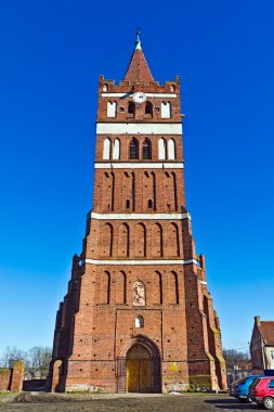 Kilise st. George (kirche friedland) - 14 yüzyıl Gotik Tapınağı. Şehir pravdinsk (1946 friedland kadar) kaliningrad oblast, Rusya Federasyonu
