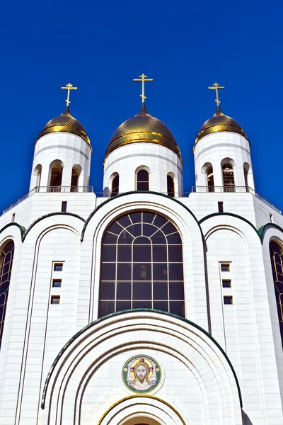 Cathedral of Christ the Savior - the main Orthodox temple of Kaliningrad (until 1946 Koenigsberg), Russia — Stock Photo, Image