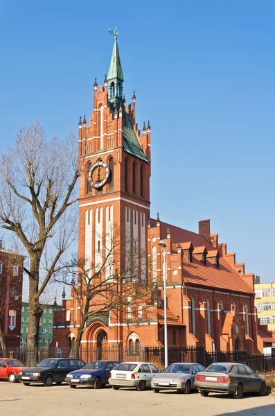 Chiesa della Sacra Famiglia, neogotica del XX secolo. Kaliningrad (fino al 1946 Koenigsberg), Russia — Foto Stock