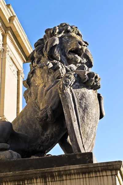 Koenigsberg lion. Kaliningrad (Koenigsberg before 1946), Russia — Stock Photo, Image