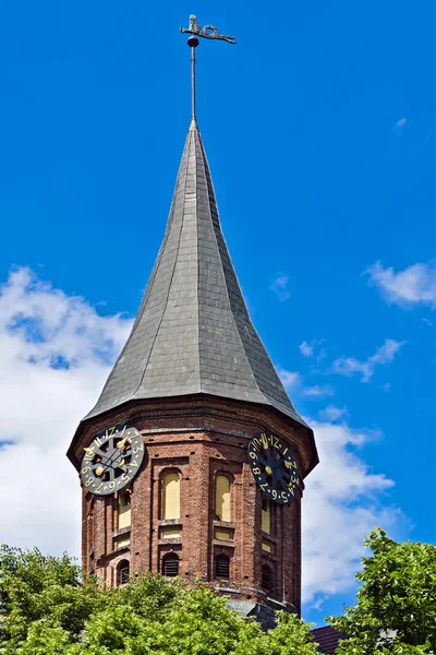 Кафедральный собор Кенигсберга, главная башня. Готика, XIV век — стоковое фото