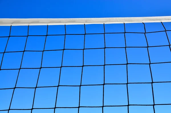 Volleyball net against of blue sky — Stock Photo, Image
