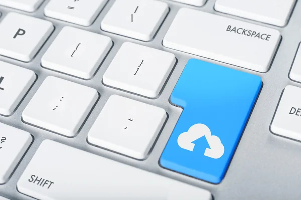 Keyboard cloud computing — Stock Photo, Image