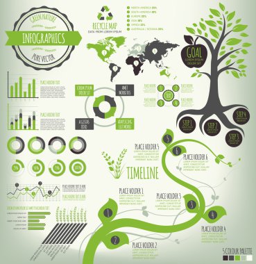 Green Nature Infographics clipart