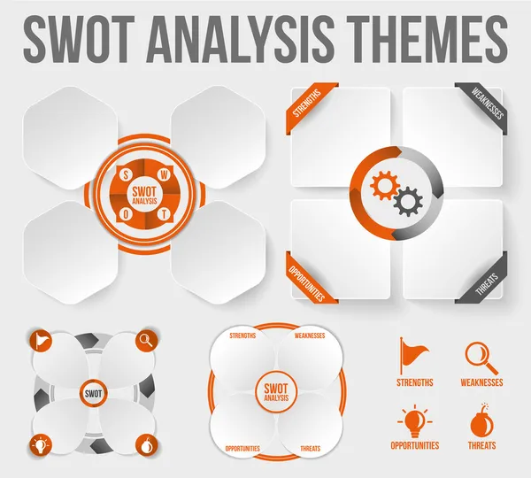 SWOT Analysis Templates — Stock Vector