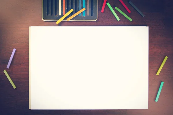 Oil pastels mock-up — Stock Photo, Image