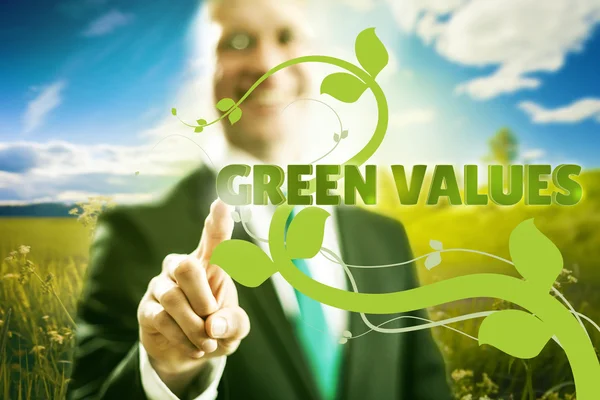 Зеленые бизнес-ценности — стоковое фото