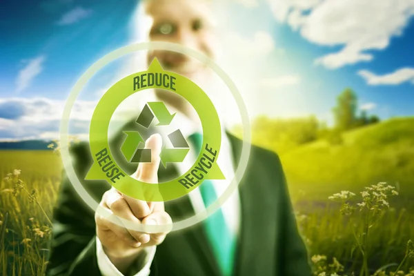 Grön affärsidé - återvinna — Stockfoto