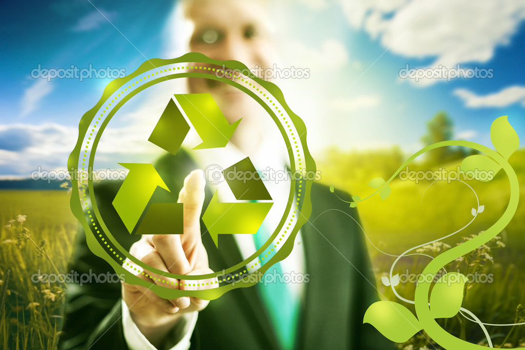 Green business concept - recycle symbol
