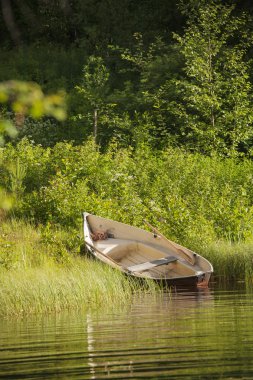 Kıyıdaki tekne kürek