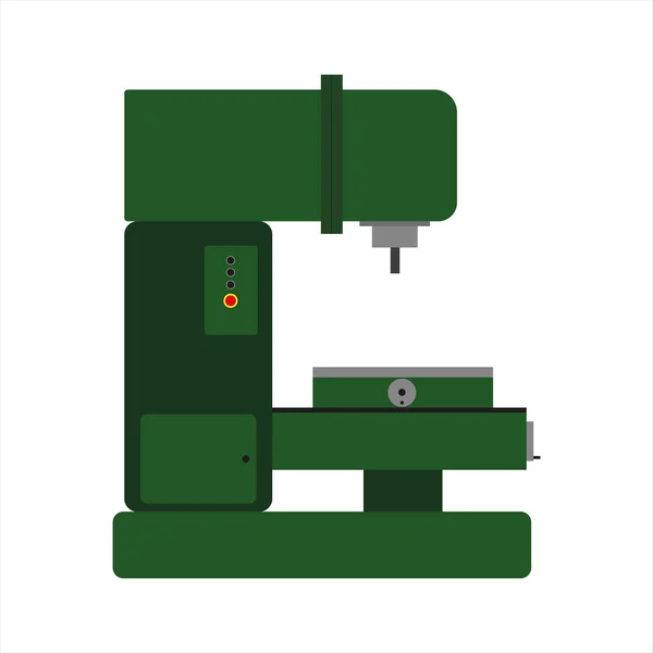 Freesmachine Voor Metaalbewerking Metaalbewerking Vectorillustratie — Stockvector