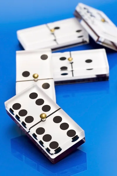 Domino na niebiesko — Zdjęcie stockowe