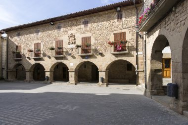 cirauqui Meydanı. cirauqui, navarre. İspanya.