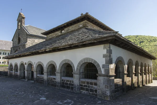 Sancti spiritus kapel in roncesvalles. Spanje. — Stockfoto