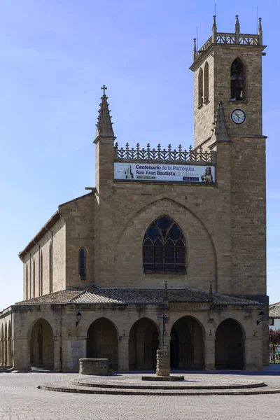 Jhon the Baptist Chuch, Obanos, Navarra, Spain. — Stock Photo, Image