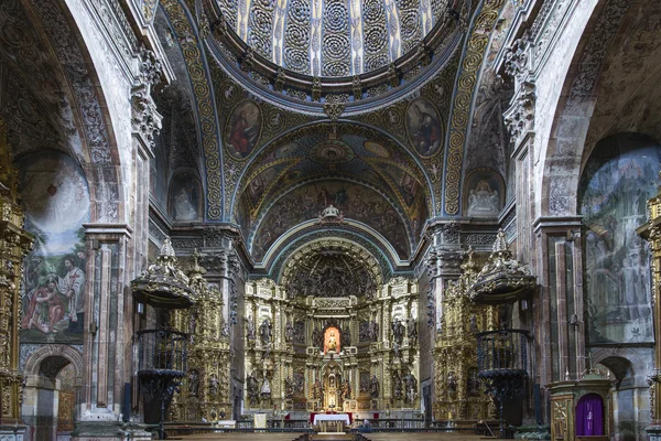 Kostel St. maria v los arcos, navarre. Španělsko. — Stock fotografie