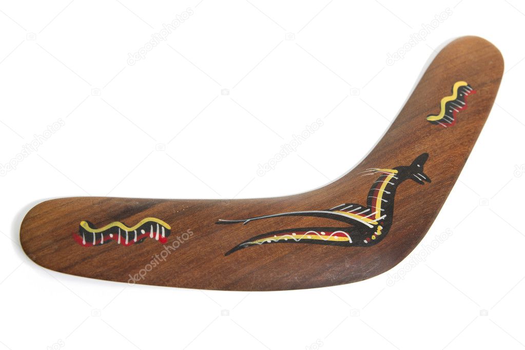 Australian Wooden Boomerang — Stock Photo © carlos_velayos 50429691