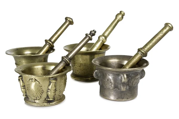 Old Metallic Mortars — Stock Photo, Image