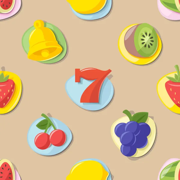 Slot Machine Icons Set 1 - Rainbow Collection Stock Vector Image by ...