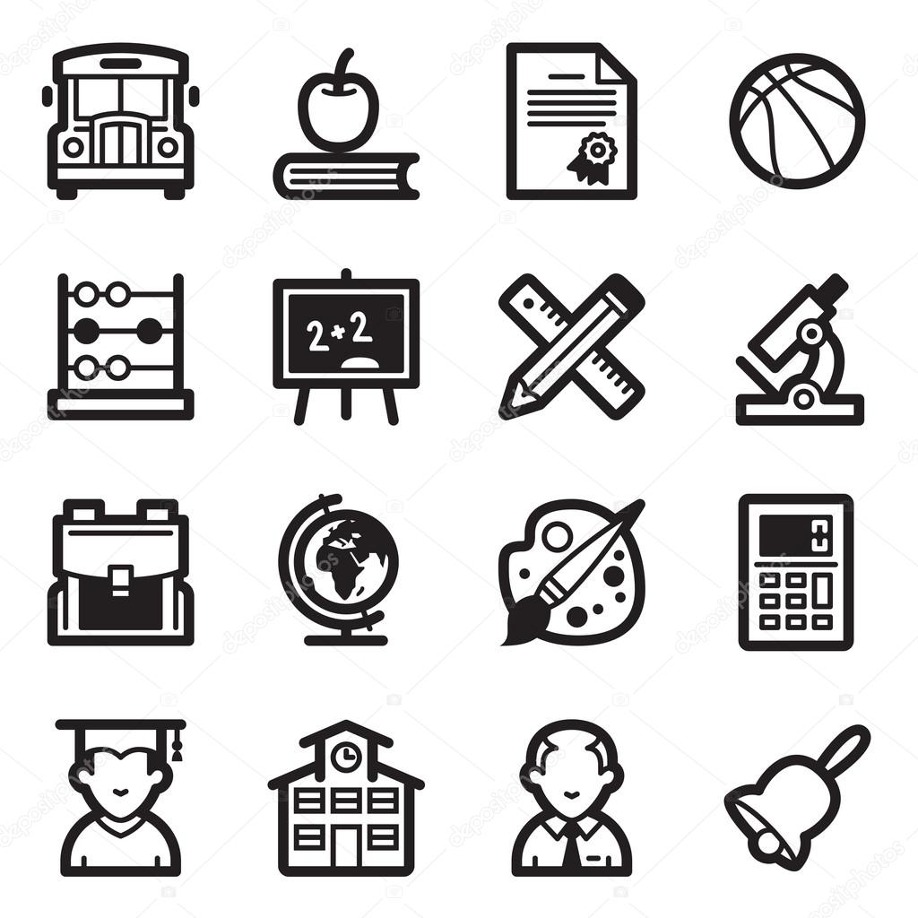 Education Icons Set 1 - Simpla Series